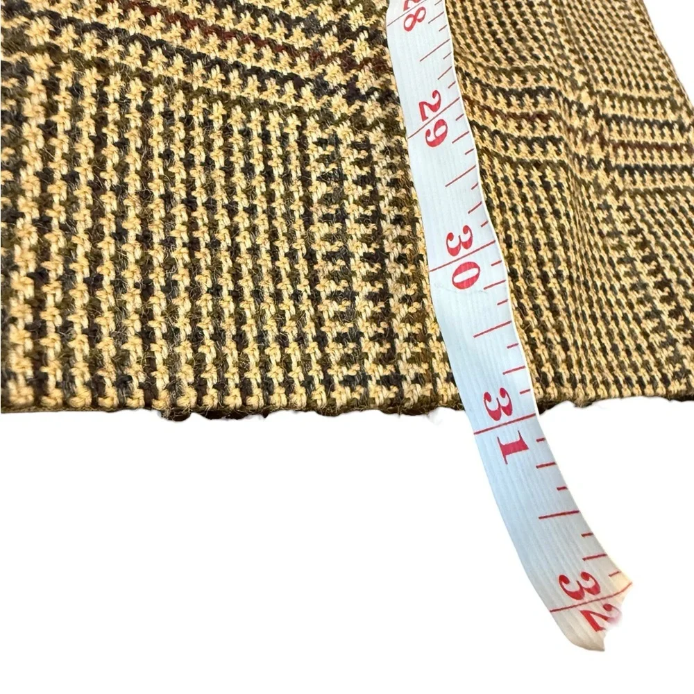 Oscar de la Renta Blazer Mens 44R Brown Houndstooth Sport Coat Tweed Jacket‎ VTG